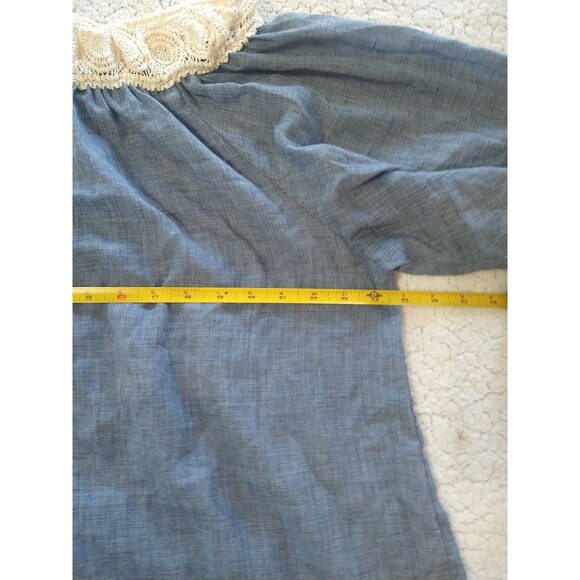 Flying Tomato Denim Embroidered Off The Shoulder Flared Sleeve Blouse Size 2X - Picture 4 of 5